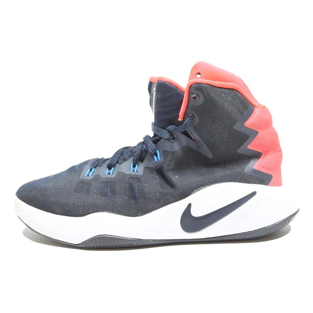 NIKE Boys High Top Trainers Footwear Black & Red Synthetic UK 5 Youth Sports