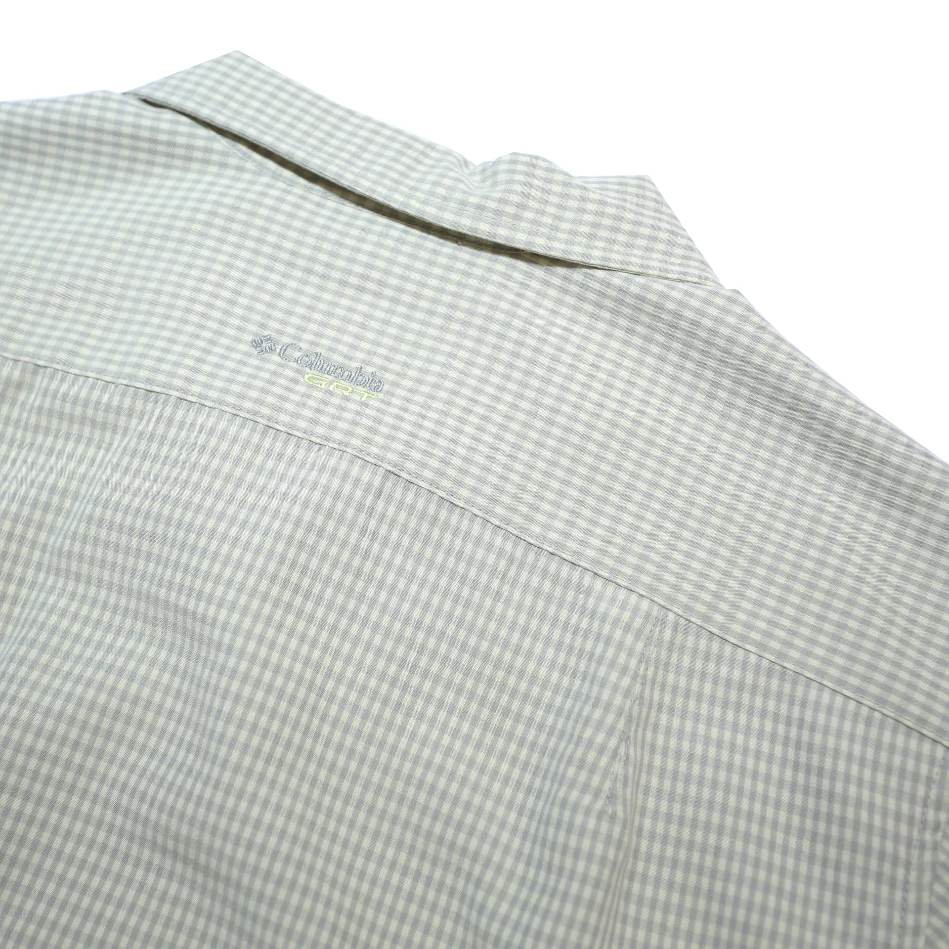 COLUMBIA Womens Green & White Check Shirt M Casual Outdoor Hiking Button Up