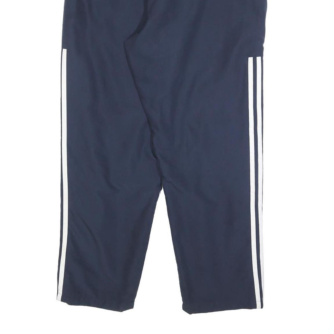 ADIDAS Mens Joggers Navy Blue & White Classic Tapered L W30 L28 Sportswear