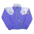 KAELIN Womens Purple & White Sports Style Nylon Zip Jacket UK 12