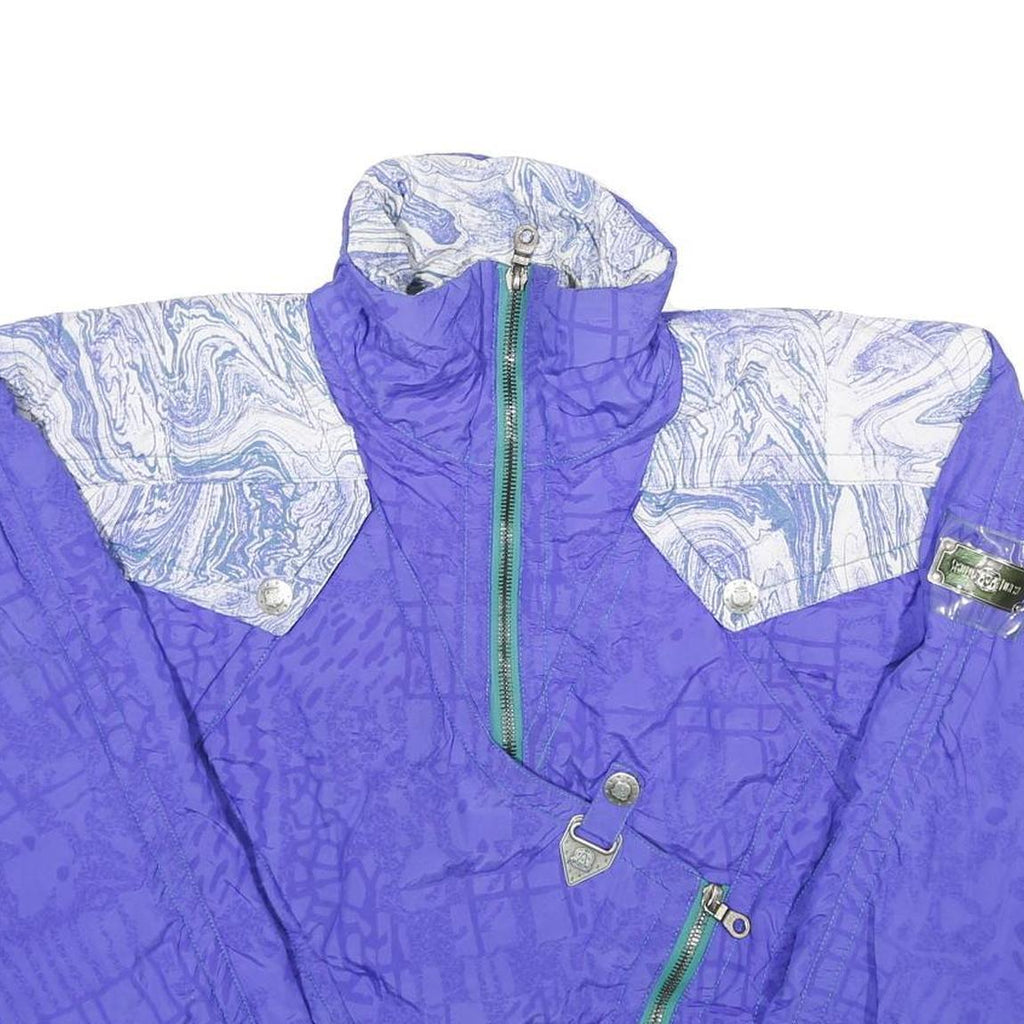 KAELIN Womens Purple & White Sports Style Nylon Zip Jacket UK 12