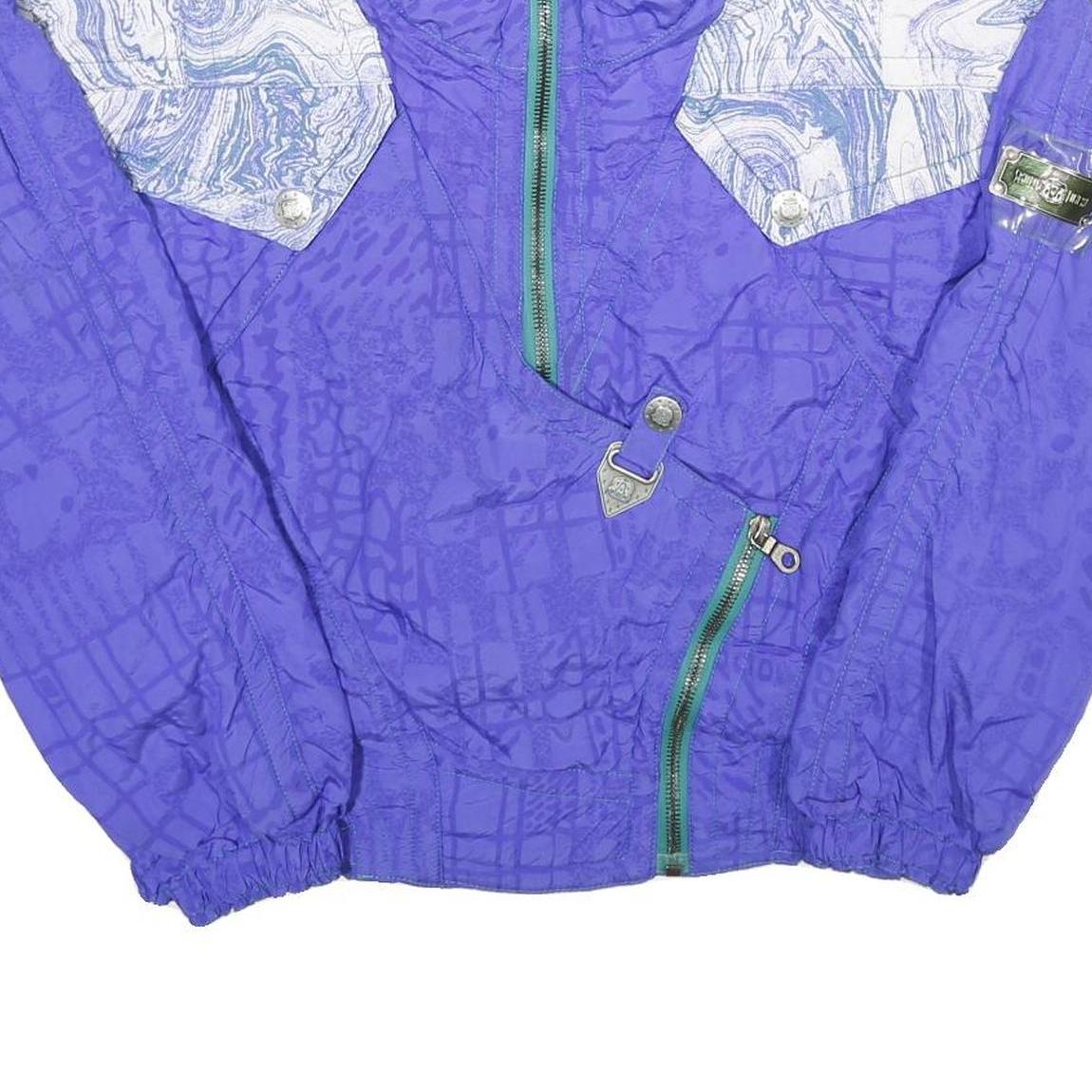 KAELIN Womens Purple & White Sports Style Nylon Zip Jacket UK 12