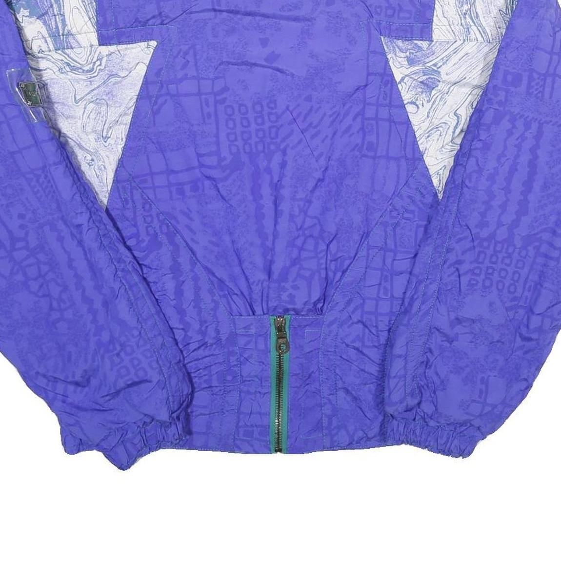 KAELIN Womens Purple & White Sports Style Nylon Zip Jacket UK 12