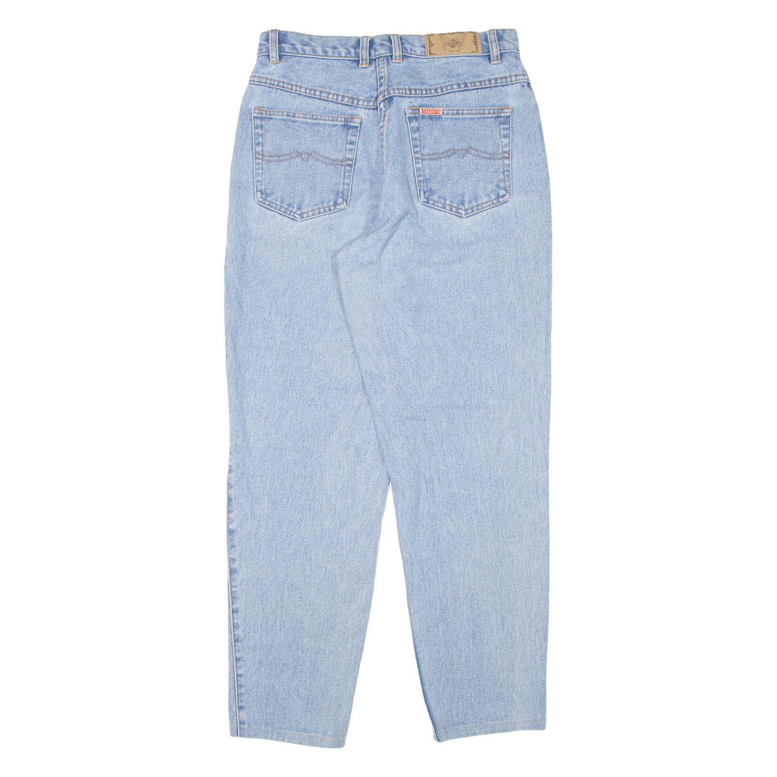 TEDDY'S Womens Jeans Blue Regular Mom W26 L28