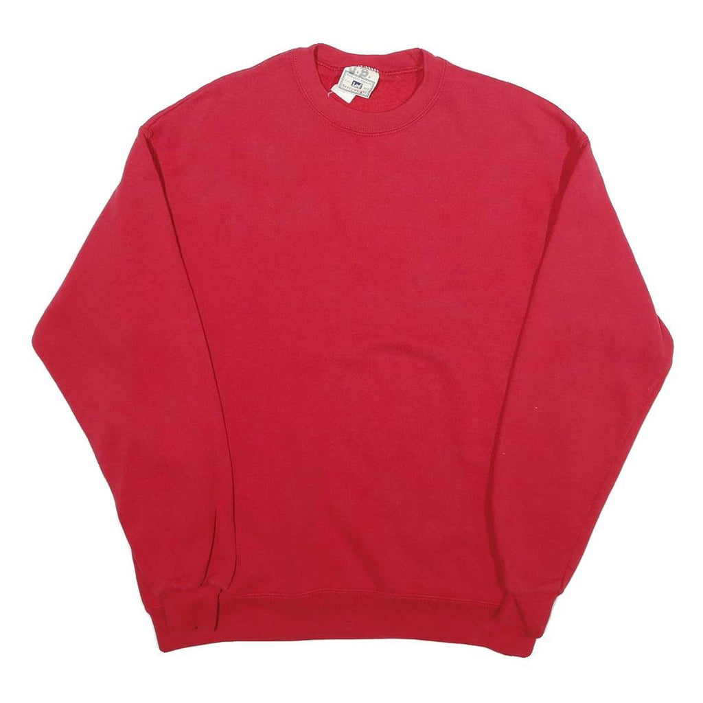 LEE Mens Red Sweatshirt Crew Neck M Classic Cotton Blend Pullover Casual Wear