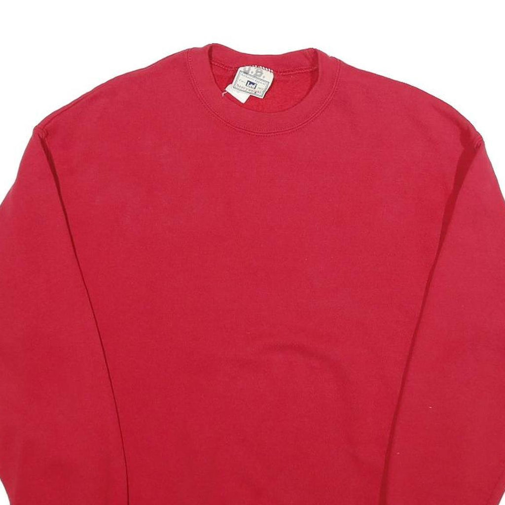 LEE Mens Red Sweatshirt Crew Neck M Classic Cotton Blend Pullover Casual Wear