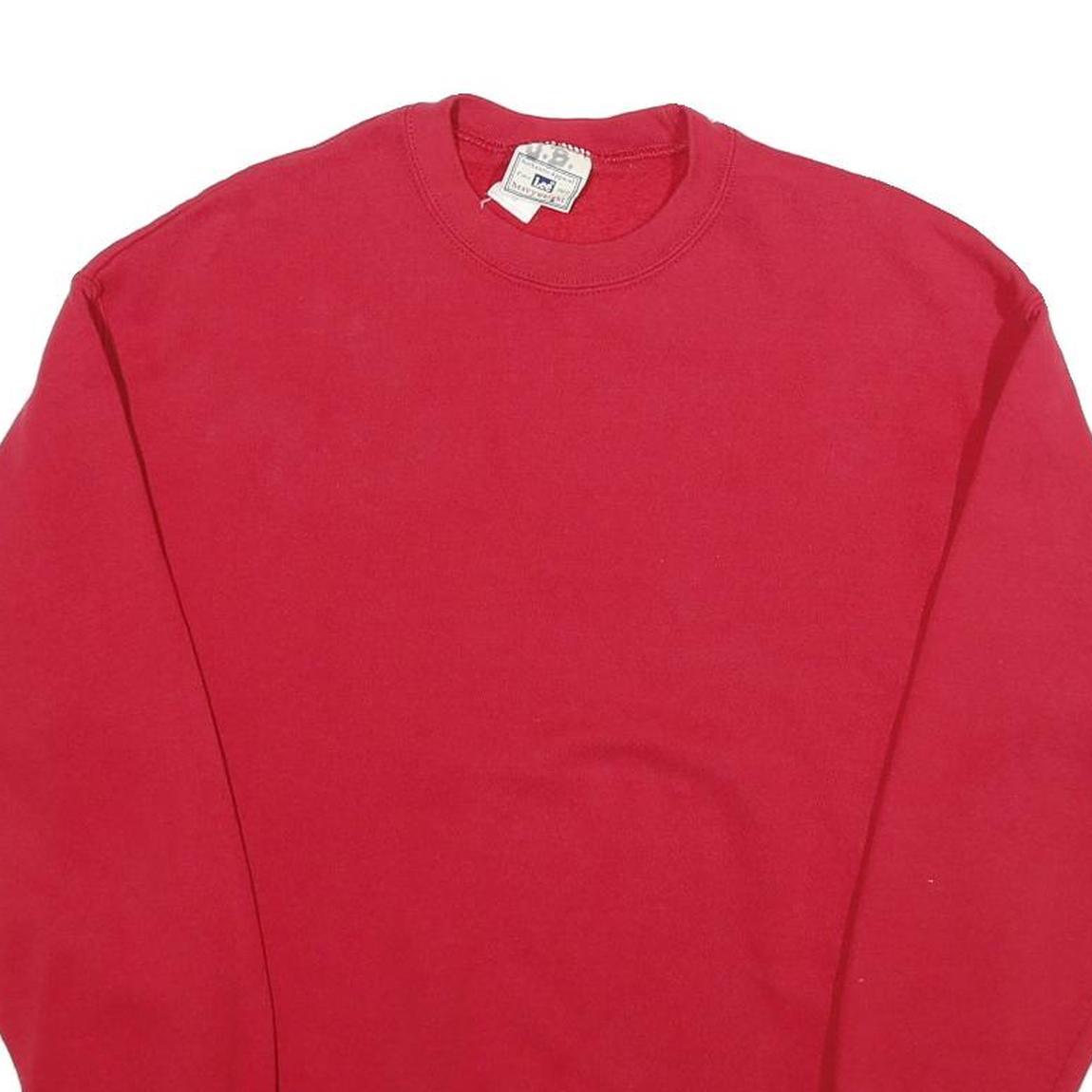 LEE Mens Red Sweatshirt Crew Neck M Classic Cotton Blend Pullover Casual Wear