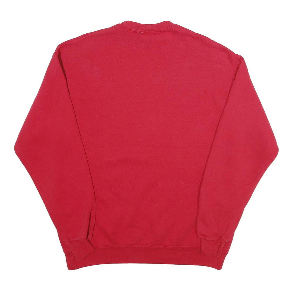 LEE Mens Red Sweatshirt Crew Neck M Classic Cotton Blend Pullover Casual Wear