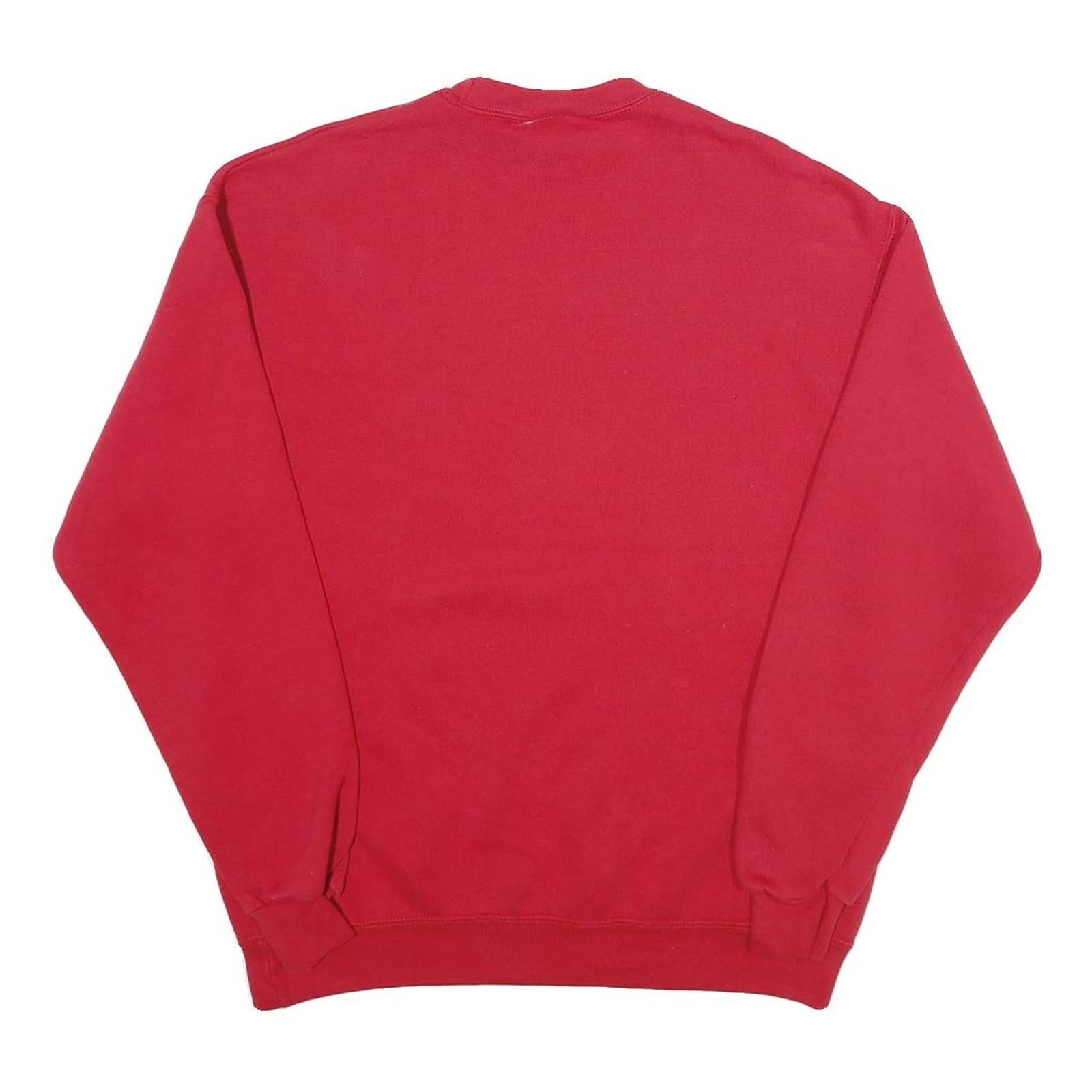 LEE Mens Red Sweatshirt Crew Neck M Classic Cotton Blend Pullover Casual Wear
