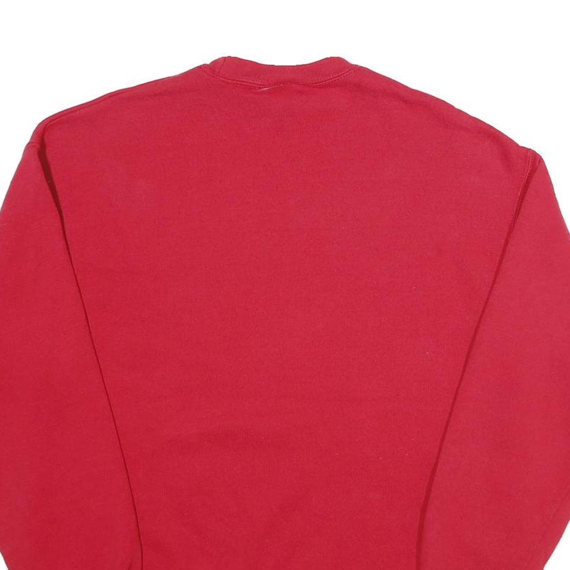 LEE Mens Red Sweatshirt Crew Neck M Classic Cotton Blend Pullover Casual Wear