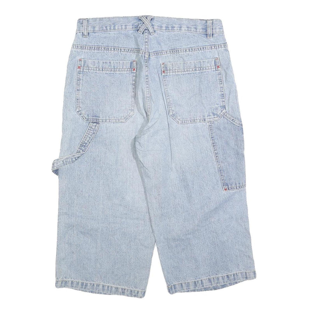IDENTIC Mens Shorts Blue Casual M W32 Cotton Blend Relaxed Fit Pockets