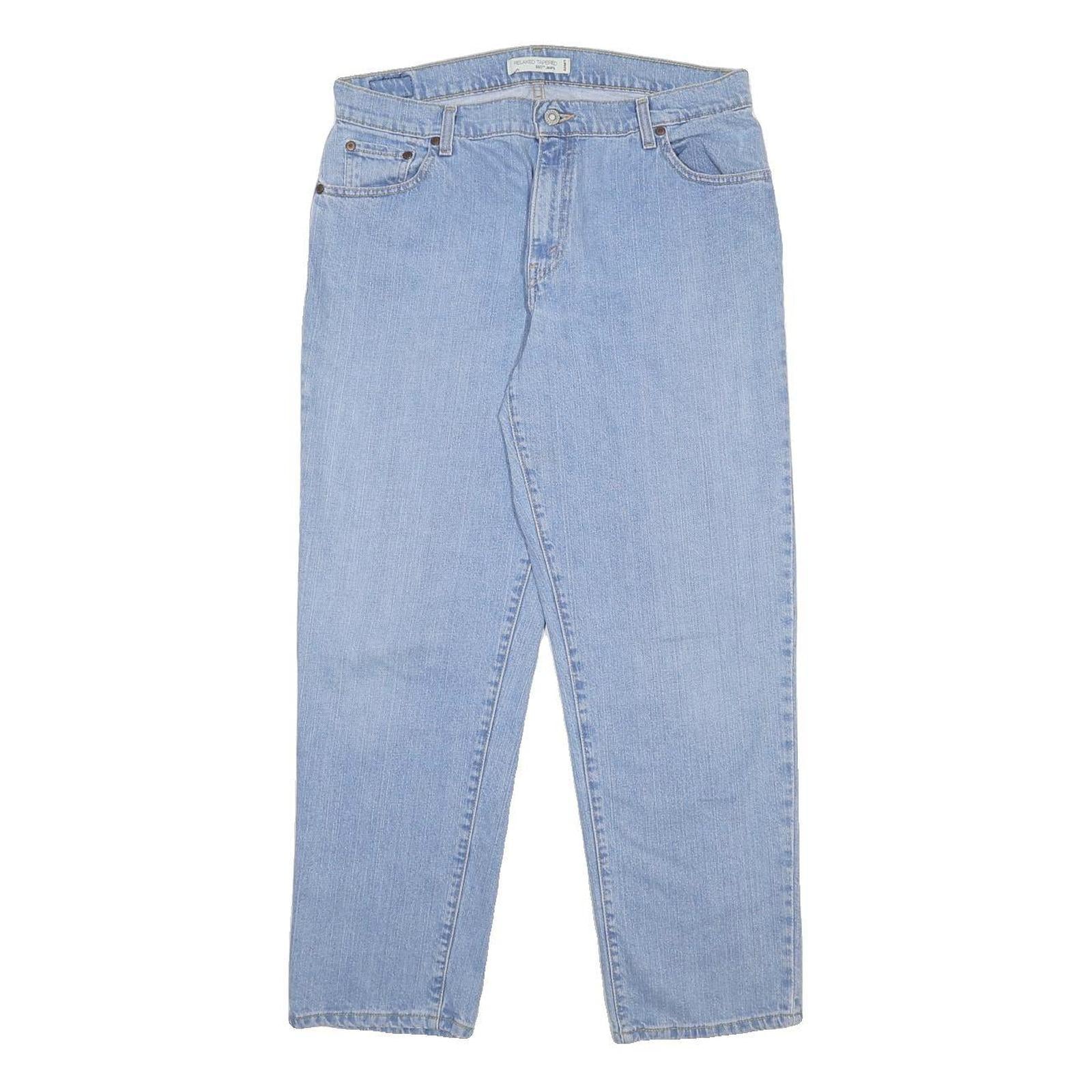 LEVI'S 550 Womens Jeans Blue Relaxed Tapered Denim Medium W32 L28 Classic Fit