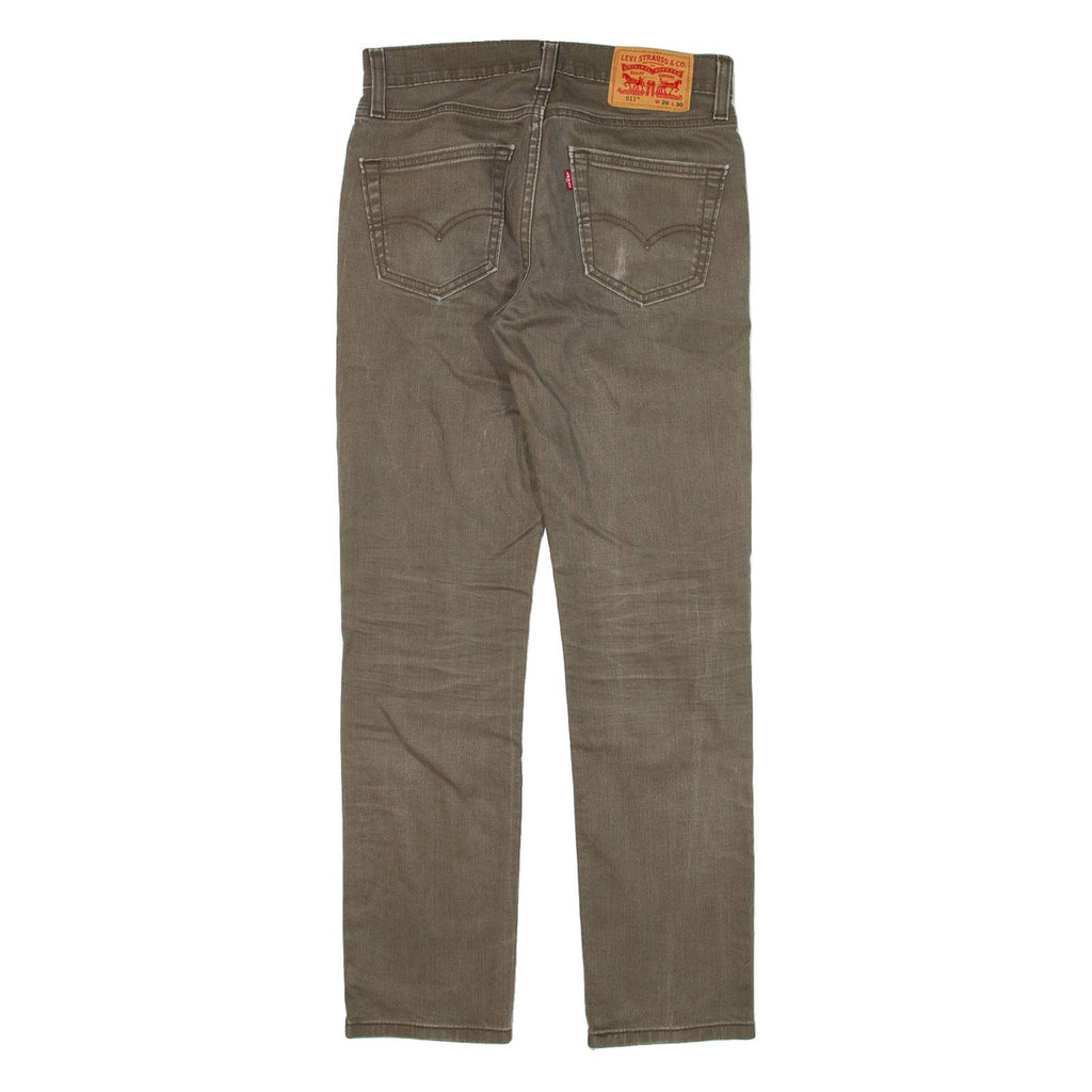 LEVI'S 511 Jeans Mens Green Slim Straight W28 L30
