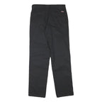 DICKIES Mens Cotton Blend Black Regular Straight Trousers W30 L31 Workwear Zip