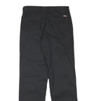 DICKIES Mens Cotton Blend Black Regular Straight Trousers W30 L31 Workwear Zip