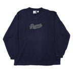 PUMA Oversized Womens Sweatshirt Blue V-Neck L