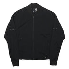ADIDAS Womens Black Casual Jacket S Polyester Zip Bomber Athleisure Sportswear