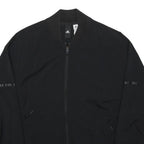 ADIDAS Womens Black Casual Jacket S Polyester Zip Bomber Athleisure Sportswear