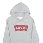 LEVI'S Mens Grey Hoodie S Cotton Blend Pullover Casual Sweatshirt