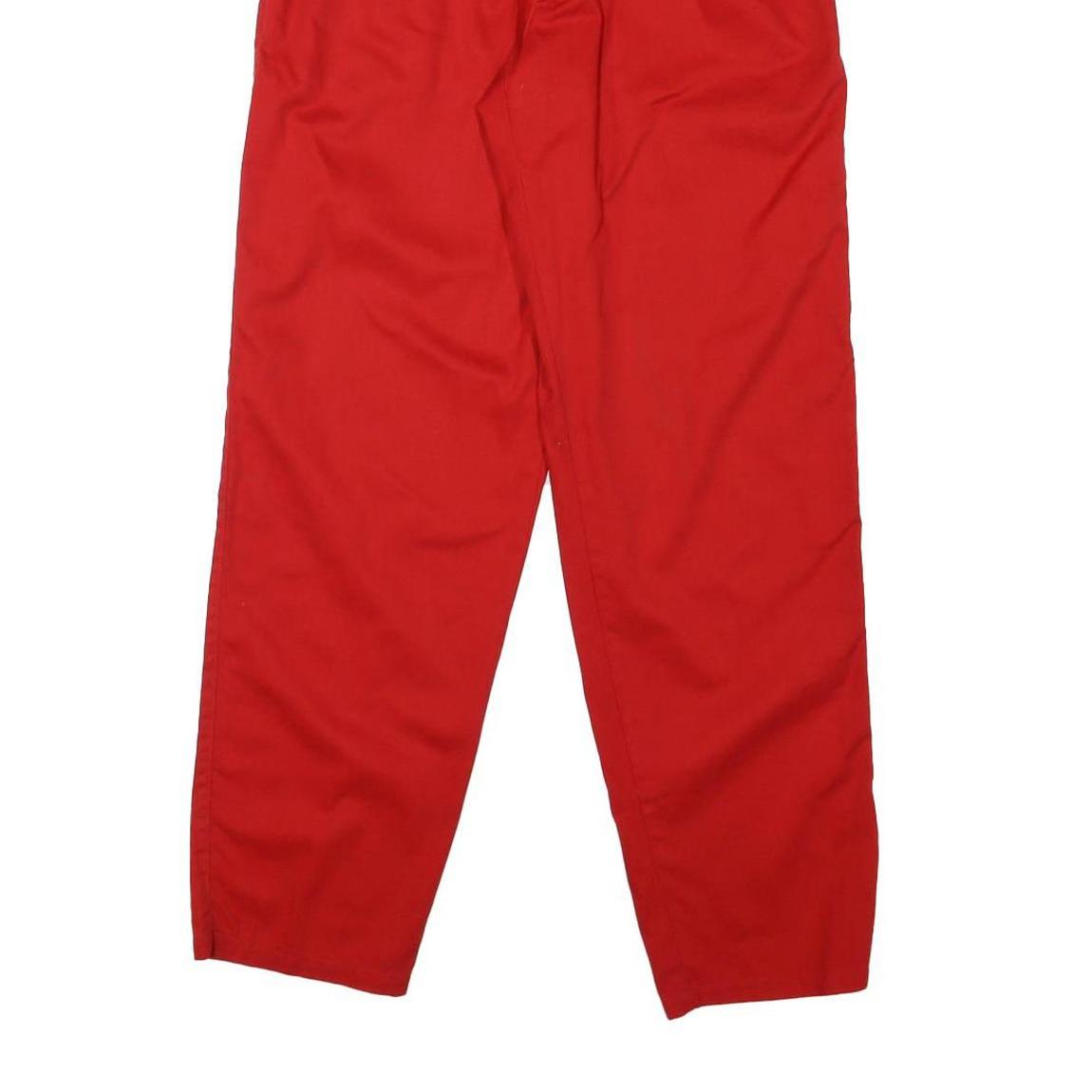 BREAKING TRADITION Mens Cotton Blend Red Regular Fit Straight Leg Trousers W26