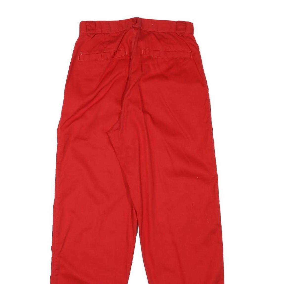 BREAKING TRADITION Mens Cotton Blend Red Regular Fit Straight Leg Trousers W26