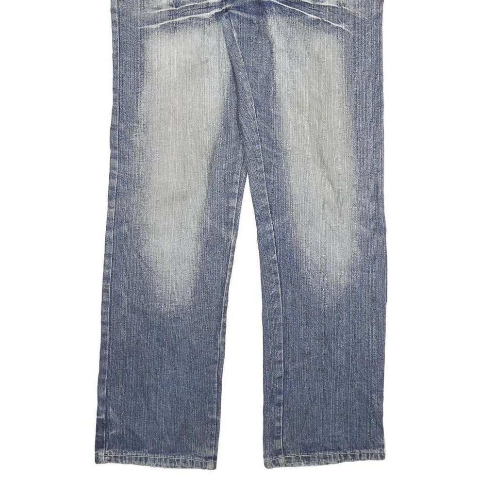 HARDY YANTO Mens Jeans Blue Regular Straight Denim Light W34 L32 Casual Wear