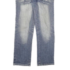 HARDY YANTO Mens Jeans Blue Regular Straight Denim Light W34 L32 Casual Wear