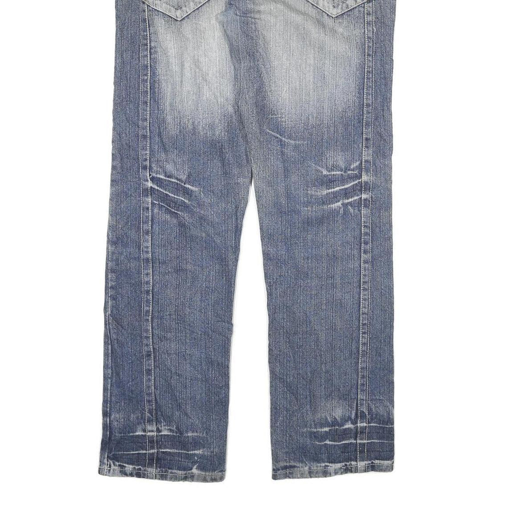 HARDY YANTO Mens Jeans Blue Regular Straight Denim Light W34 L32 Casual Wear