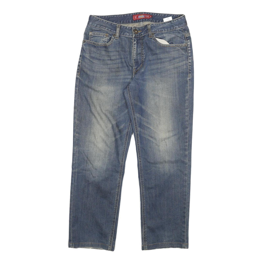 DICKIES Mens Jeans Blue Regular Straight Denim Medium W30 L27 Classic Zip Cotton