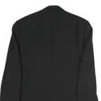 REISS Mens Black Classic Jacket L Polyester Blend Plain Button Closure Tailored