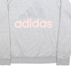 ADIDAS Womens Grey Crew Neck XL Cotton Sweatshirt Logo Print Casual Pullover