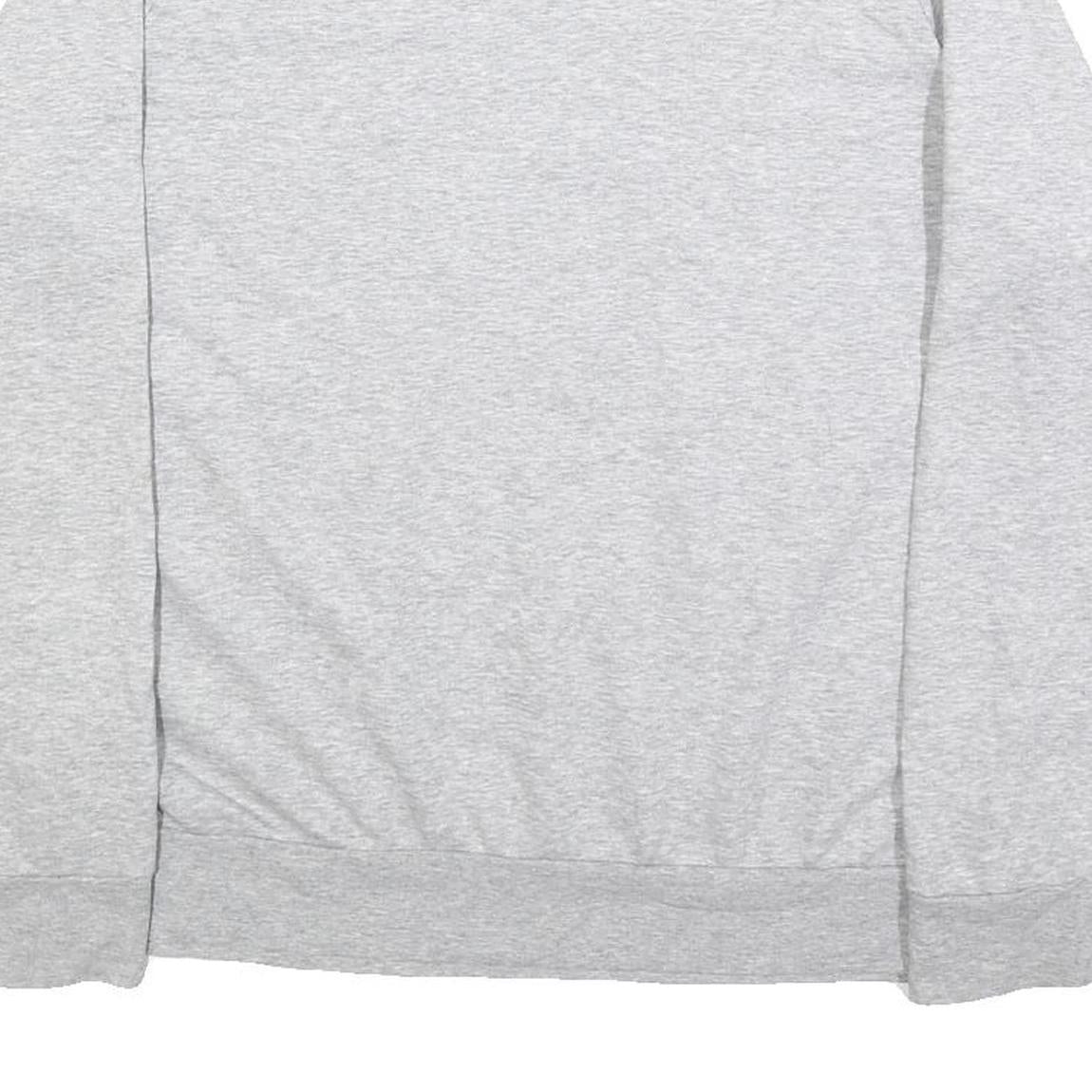 ADIDAS Womens Grey Crew Neck XL Cotton Sweatshirt Logo Print Casual Pullover