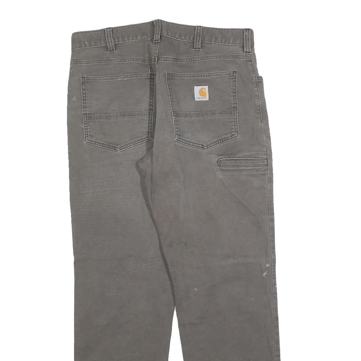 CARHARTT Mens Cotton Blend Relaxed Straight Trousers W33 L29 Workwear Durable