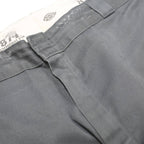 DICKIES Mens Regular Fit Grey Cotton Blend Zip Trousers W38 L28 Workwear