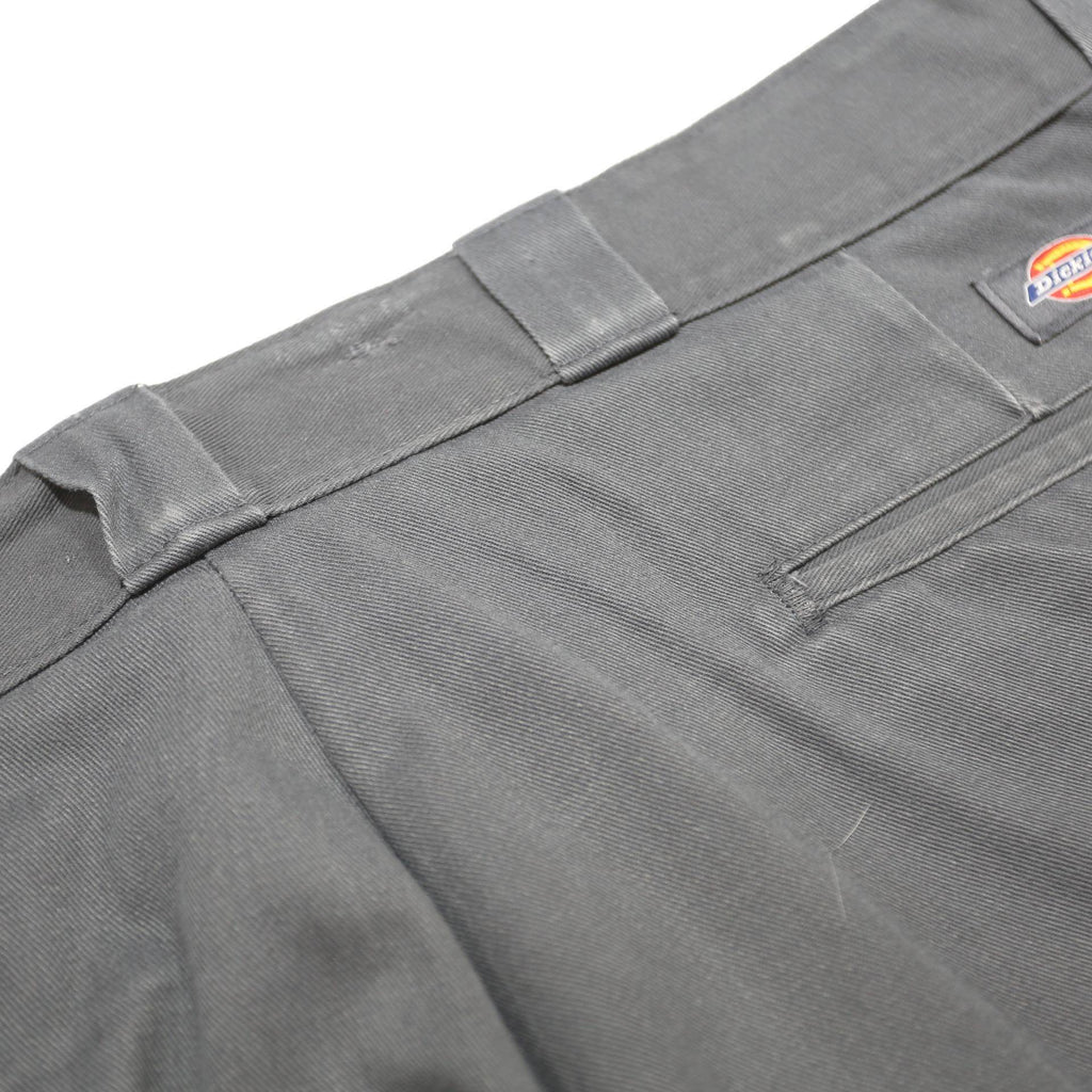 DICKIES Mens Regular Fit Grey Cotton Blend Zip Trousers W38 L28 Workwear