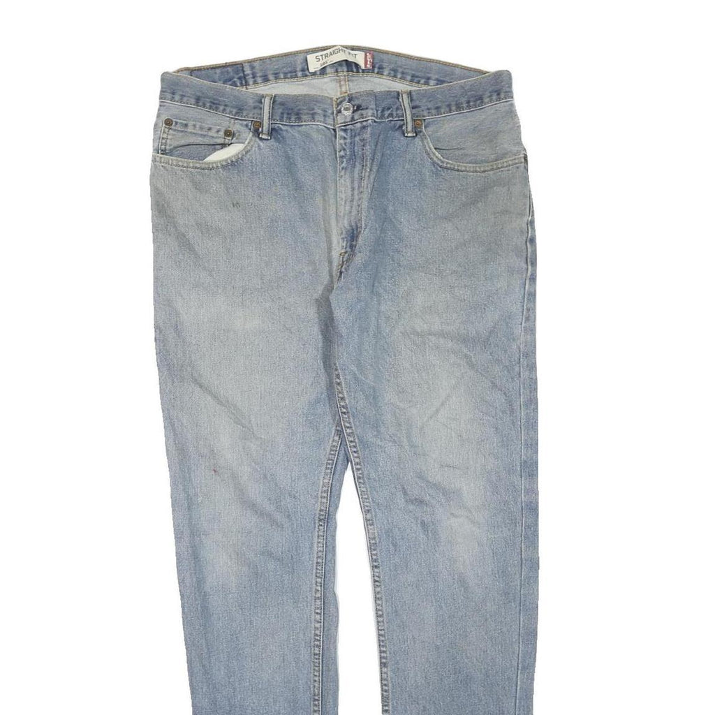 LEVI'S 505 Mens Jeans Blue Regular Straight Denim Medium W36 L34 Classic Zip