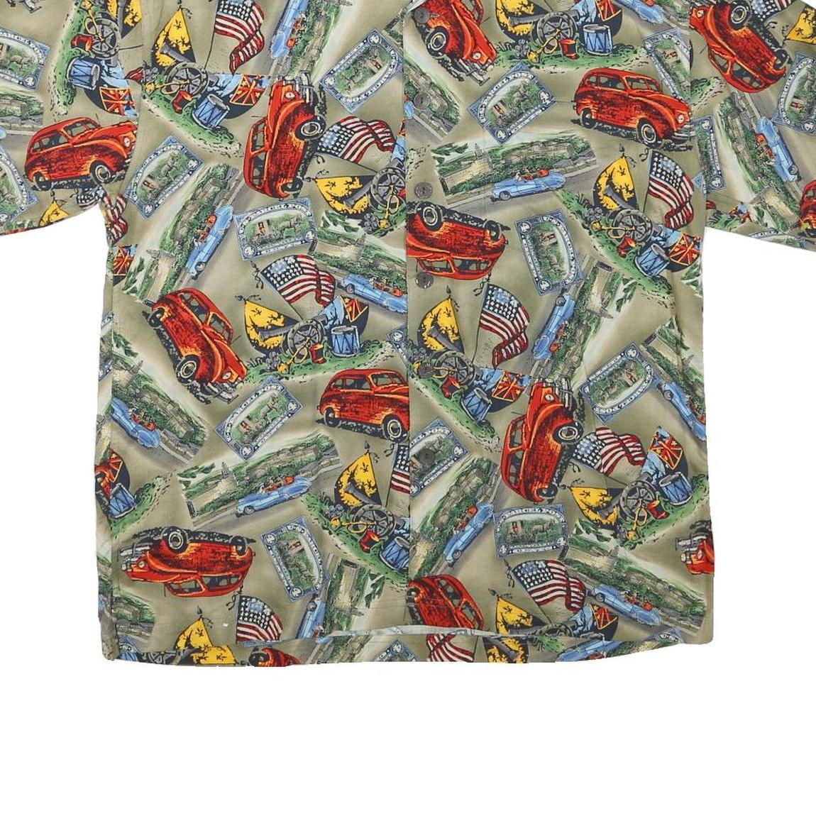 JUNCTION WEST Mens Beige Patterned Cotton Blend Shirt M Summer Casual