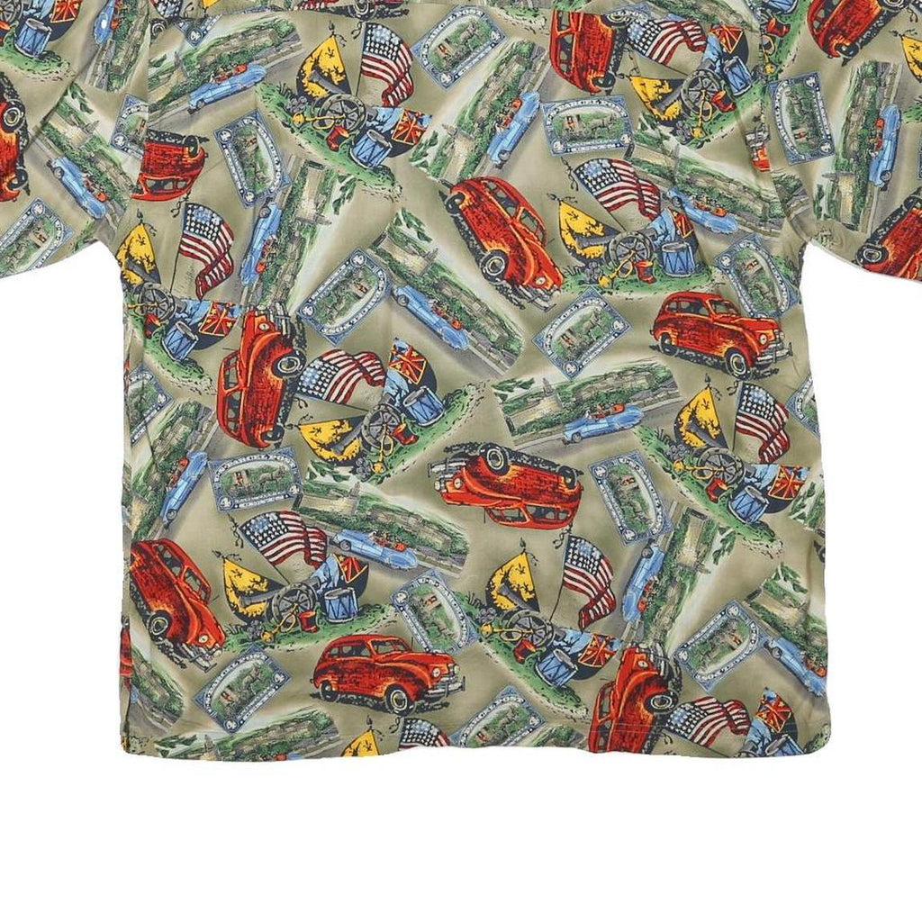 JUNCTION WEST Mens Beige Patterned Cotton Blend Shirt M Summer Casual