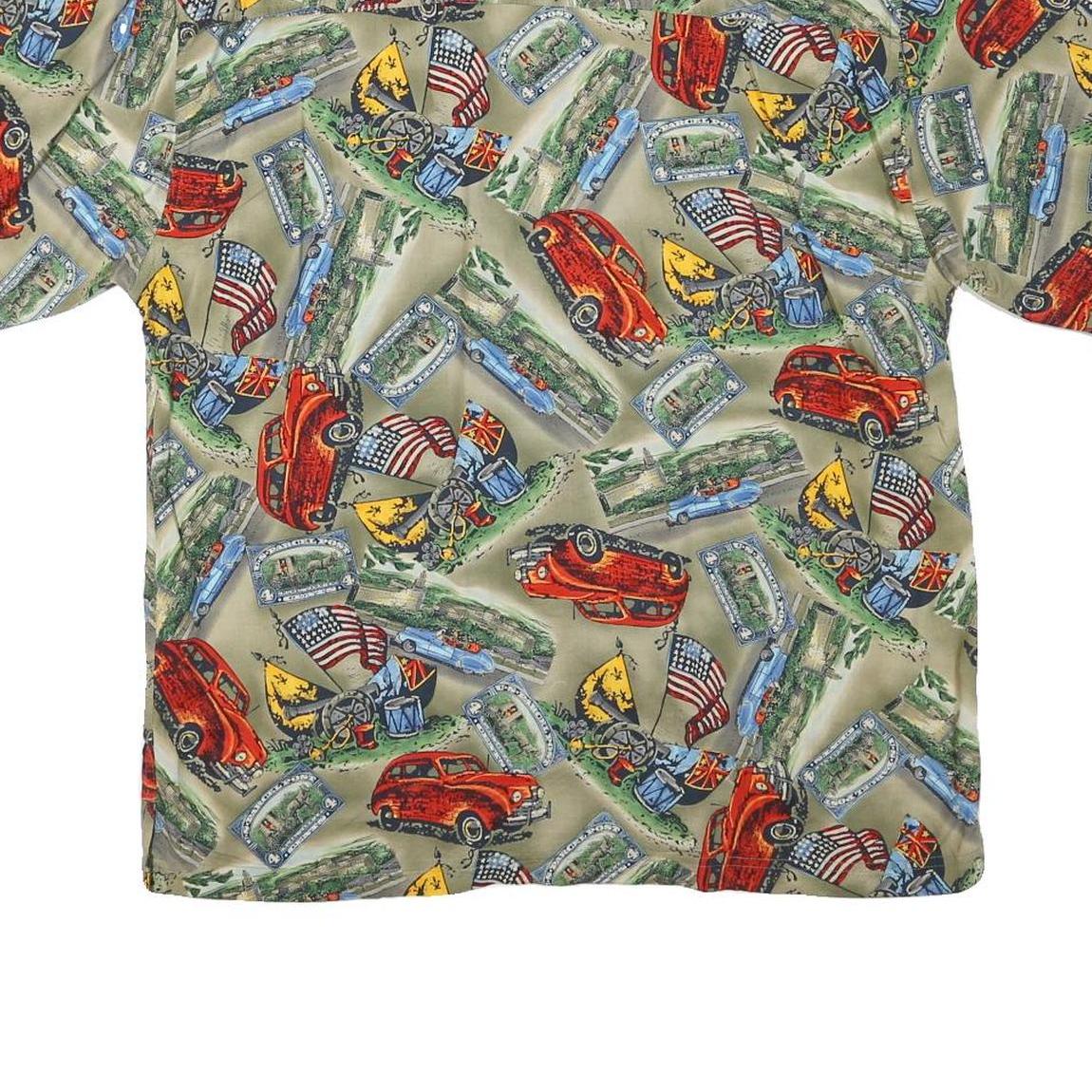 JUNCTION WEST Mens Beige Patterned Cotton Blend Shirt M Summer Casual