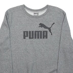 PUMA Mens Grey Crew Neck M Cotton Blend Casual Sweatshirt Pullover