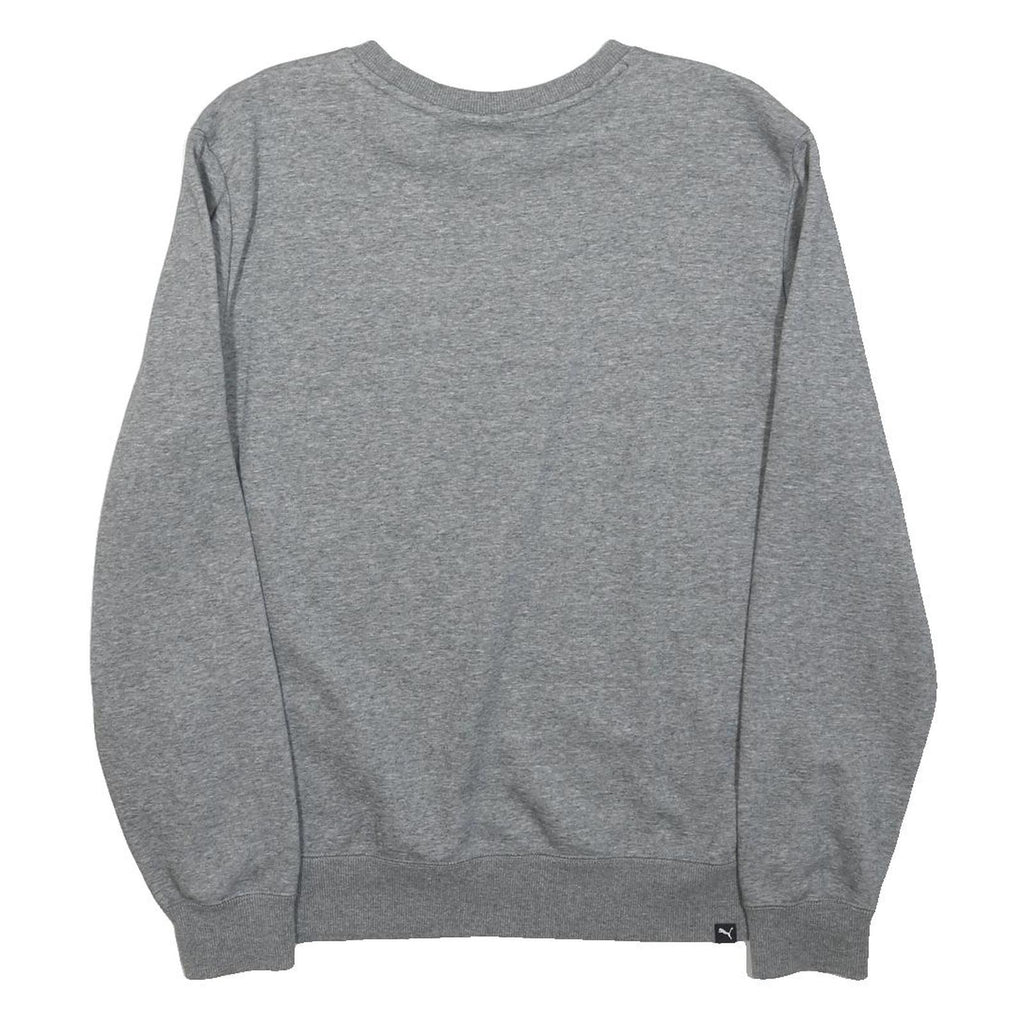 PUMA Mens Grey Crew Neck M Cotton Blend Casual Sweatshirt Pullover