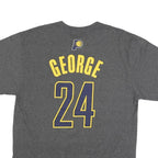 NBA Mens Grey Pacers George 24 Basketball Graphic T-Shirt L Short Sleeve Crew