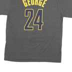 NBA Mens Grey Pacers George 24 Basketball Graphic T-Shirt L Short Sleeve Crew