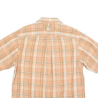 COLUMBIA Mens Beige & Cream Plaid Casual Shirt M Cotton Blend Button Pocket