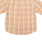 COLUMBIA Mens Beige & Cream Plaid Casual Shirt M Cotton Blend Button Pocket