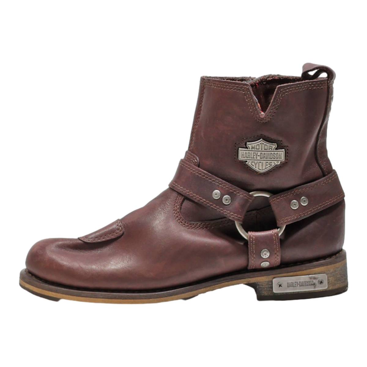 HARLEY DAVIDSON Ankle Boots Brown Leather Mens UK 7