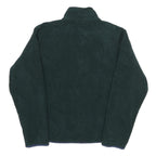 LL BEAN Womens Green Zip Jacket M Polyester Fleece Plain Outdoor Warm Layer