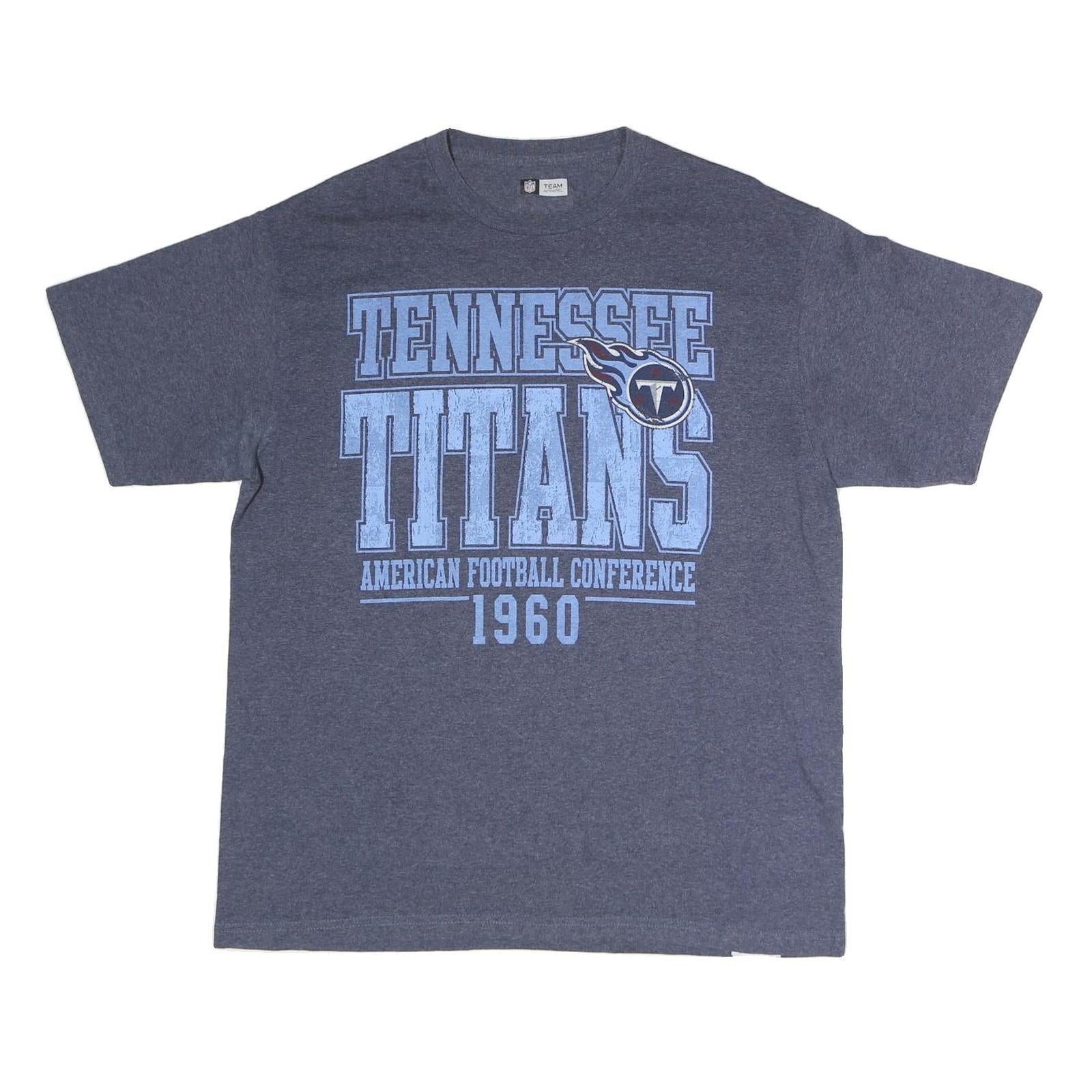 NFL Mens Blue Tennessee Titans Graphic T-Shirt L Short Sleeve Crew Neck American