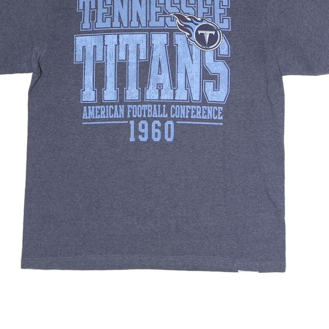 NFL Mens Blue Tennessee Titans Graphic T-Shirt L Short Sleeve Crew Neck American