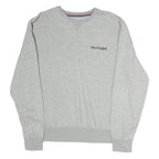 TOMMY HILFIGER Mens Grey Crew Neck M Cotton Sweatshirt Casual Pullover